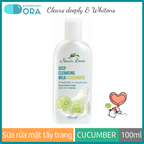 Sữa rửa mặt tẩy trang cho nam 2in1 Cucumber Extract Facial Cleansing Milk