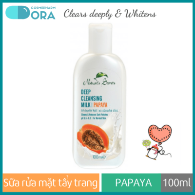 Sữa rửa mặt tẩy trang 2in1 Papaya Extract Facial Cleansing Milk 100ml